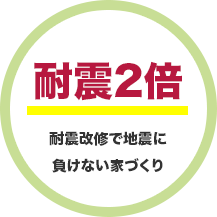 耐震2倍耐震改修で地震に負けない家づくり